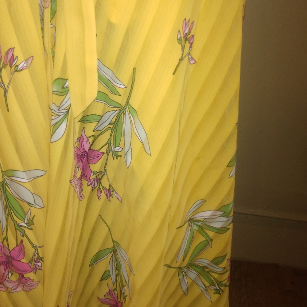 Nanette Lepore Yellow Floral Midi Dress - Picture 6 of 7